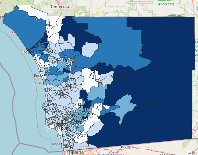 Graduated data (blues)